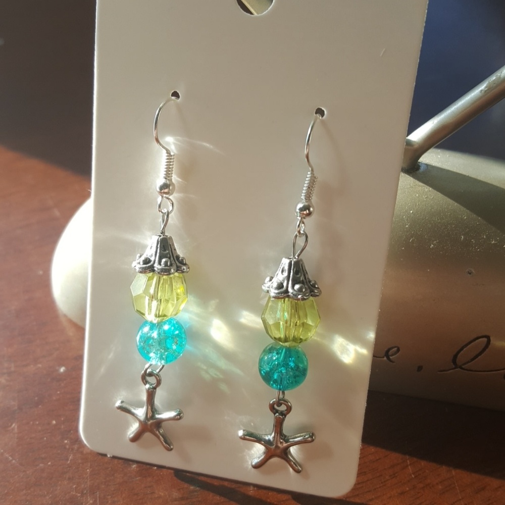 💫🌊💚Women's Starfish Statement Earrings 💎🌊🌟